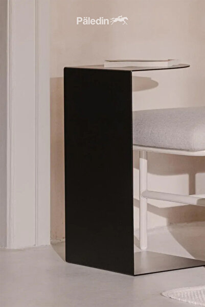 Paledin Design Corvus C Form Çelik Yan Sehpa Modern Koltuk Yanı Sehpası 37x30...