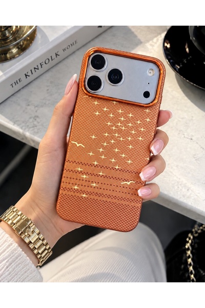KILIF HOUSE Iphone 15 Uyumlu Metal Çerçeveli Prestige Karbonfiber Magsafe Des...