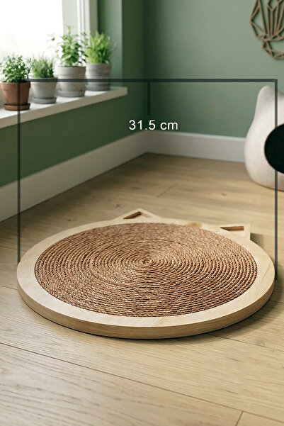 Empressco Wooden Cat Scratching Board |   Natural Wooden Jute Rope Cat Scratc...