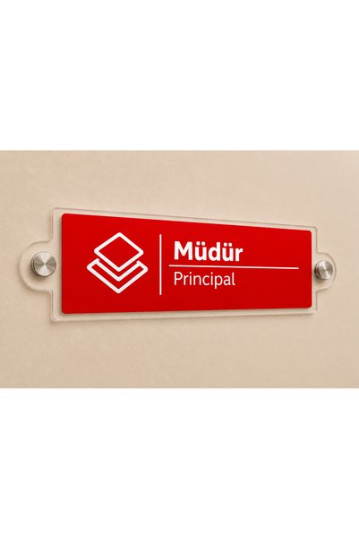 StüdyoNEO Pleksiglass Kapı İsimliği Dekoratif vidalı – Baskı Dahil - 8×22 cm ...