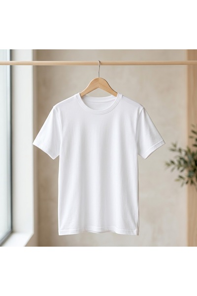 Unisex Premium %100 Pamuk Düz Basic Tişört (Bisiklet Yaka / Oversize / Regular Fit)