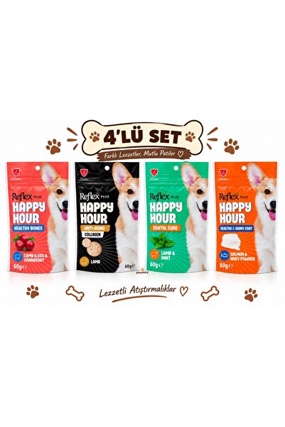 Reflex Plus Happy Hour Köpek Ödül Maması 4'lü Set (60 g x 4)