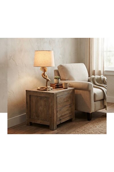 Generic Brand Lampshade Decorative Table Lamp with Jute Rope