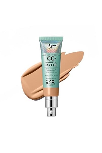 it cosmetics CC+ Cream Natural Matte (Neutral Tan) - Poreless Full Coverage F...