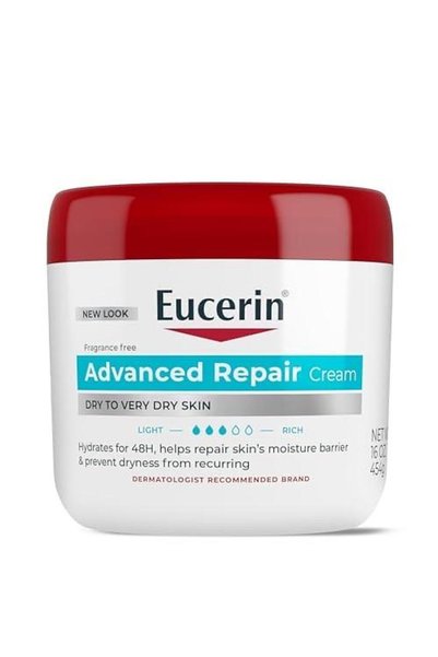 Eucerin Advanced Repair Body Cream, Urea Enriched, Unscented Body Cream for D...