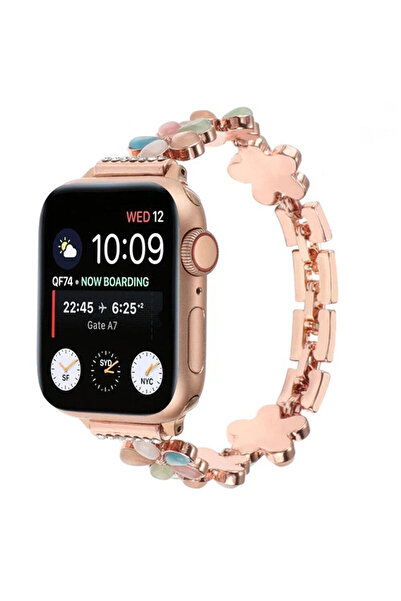 kılıf benim Apple Watch Kadın Çiçek Desenli Kordon 38/40/41/42/44/45/46/49 mm...