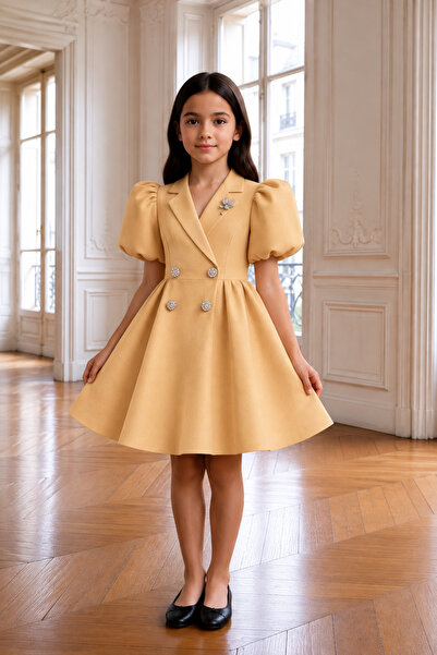 MUSGEM Special Design Umay Model Light Brown Color Girl's Evening Dress with ...