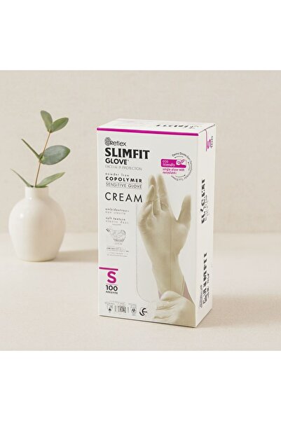 Royaleks Powder-Free Nitrile Examination Gloves S (Cream) 100 Pcs