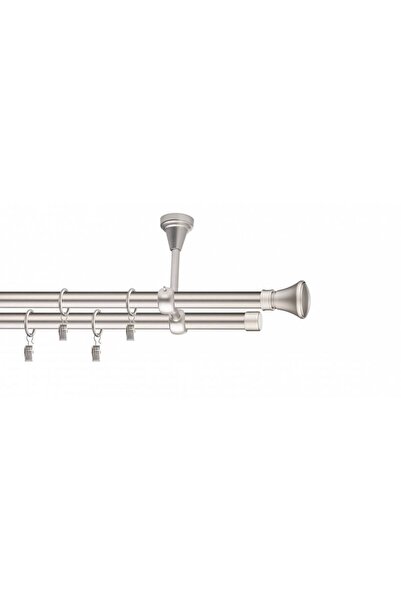 Perdegal Galerie metalica Conic de Tavan 16mmx360cm, cu Inele din Metal, Sati...