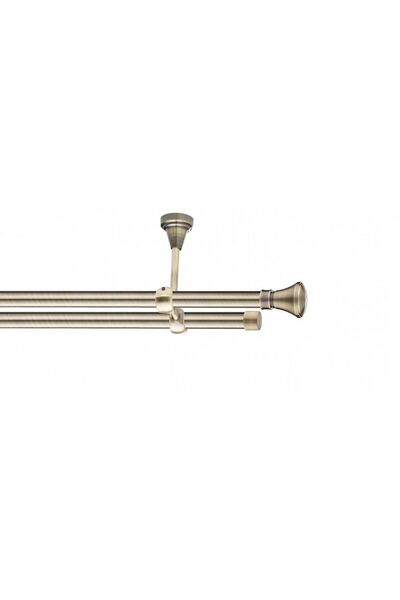 Perdegal Galerie metalica Conic de Tavan 16mmx200cm, fara Inele, Antique Brass