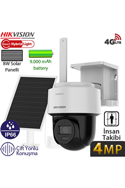 Hikvision (DS-2CFSP4/4G) 4MP 24/7 SOLAR 4G PT KAMERA
