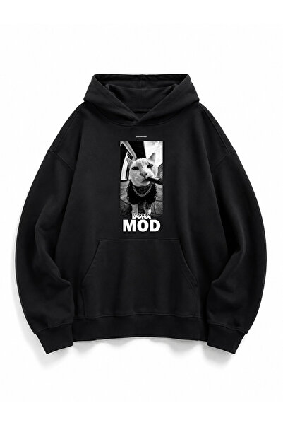 donamod Unisex Animal Cat Reflect Mood Gift Σχεδιασμένο φούτερ για φίλους, αδ...