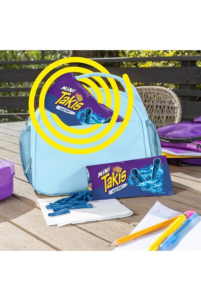 Takis رقائق تورتيلا ميني رولد متعددة العبوات - بلو هيت، 25 قطعة / 1.23 أونصة، رقائق تورتيلا ذرة مقرمشة بنكهة الفلفل الحار، 25 كيس صغير للوجبات الخفيفة وصناديق الغداء والمشاركة؛ حارة للغاية