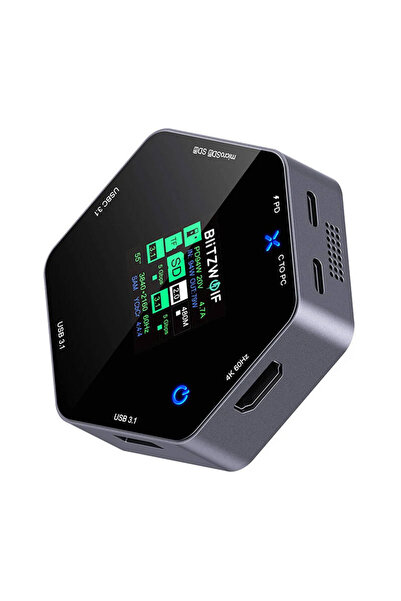 BlitzWolf Stație de andocare 8-în-1 Bw-Th16 USB 100W pentru laptop, telefon, ...