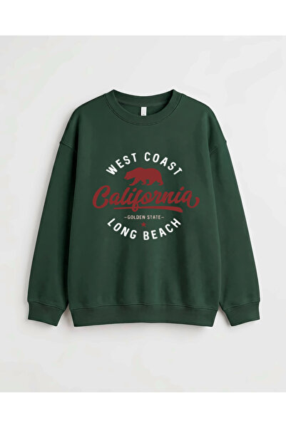 Let's Wear California printed premium crew neck long sleeve sweatshirt