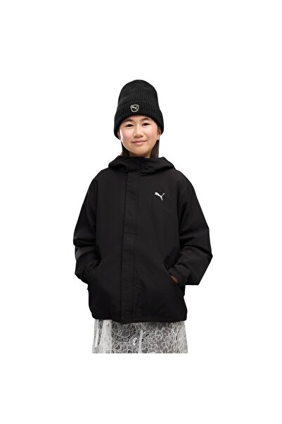 Puma Children's Black Fleece Lined Jacket Coat