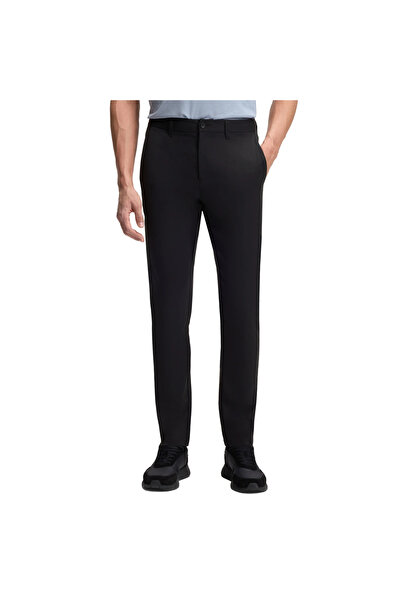 BOSS Erkek Regular Fit Normal Bel Düz Paça Siyah Pantolon