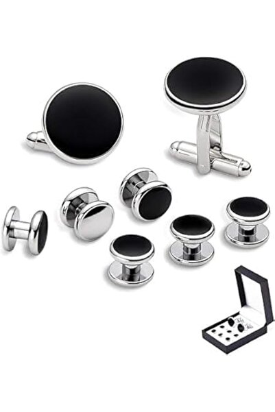 Arabest 8-Piece Men's Cufflinks and Tuxedo Shirt Studs Set,316L Stainless Ste...