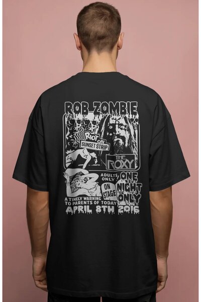 SEVBANO Rob Zombie Rock Metal Singer Printed Unisex Oversize Premium T-Shirt