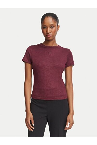 Guess BORDO LOGOLU TAŞLI KADIN TRİKO BLUZ