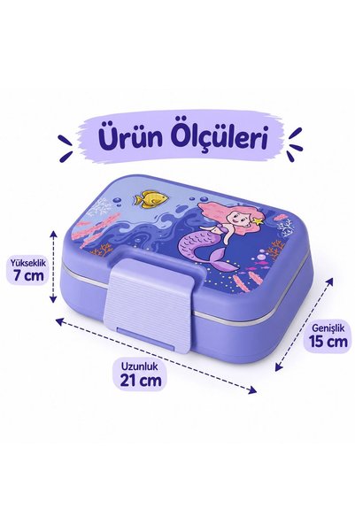 BuradaBuldun Titiz Happii 1030 ml Çelik Bölmeli Beslenme Kabı Sızdırmaz Silikon Contalı Çatal Kaşık Setli