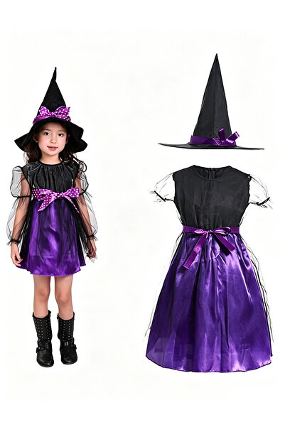 VUCATIN Cute Children Halloween Purple Witch Costume for Girls, Toddler Infan...