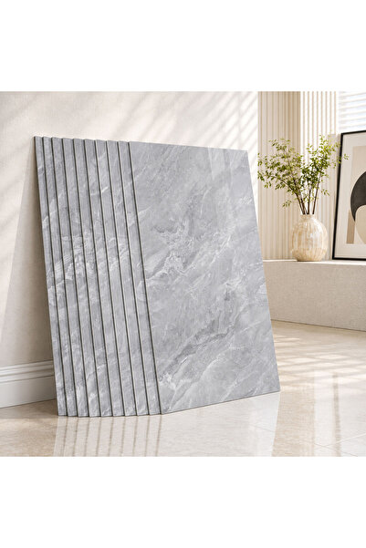 BOJANEK Panouri Decorative Autoadezive 3D Marmura Gri Deschis, 10 Bucati, PVC...