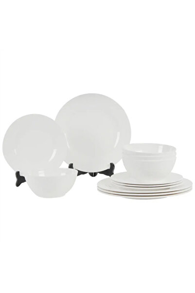 Kampa Blanco 12 Piece Melamine Dinnerware Set