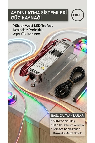erşahaydınlatma 12 Volt 45 amper 550 watt adaptör güç kaynağı