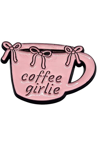Generic Coffee Girlie Pink Metal Sticker, Coffee Cup 3M Adhesive Backing, Pho...