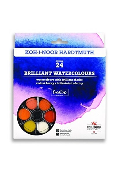 Koh-i Noor Set Acuarela, 24 culori Stralucitoare