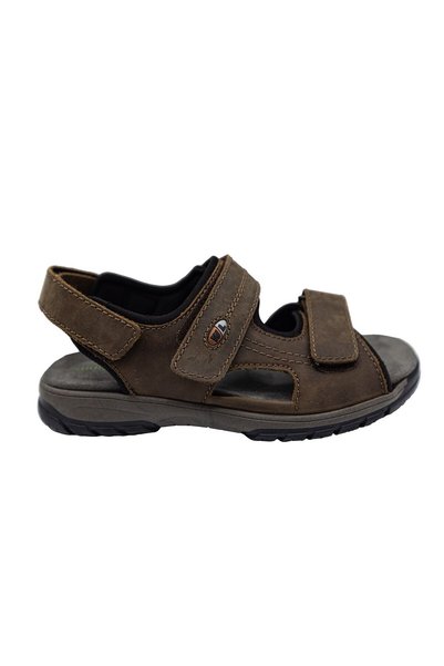Adrada Men's Sandals, 372001 HERALD CRAZY HORSE TABAK, Brown Leather, Size 47