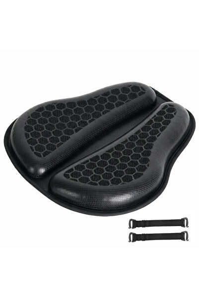 Choice 1pc Black Universal Motorcycle Gel Seat Cushion 3D Honeycomb Structure...