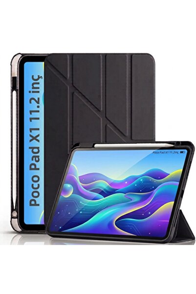 m.tk moveteck Poco Pad X1 11.2 inç Uyumlu Kılıf Kalem Bölmeli Üçgen Katlanır ...