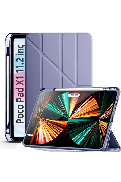 m.tk moveteck Poco Pad X1 11.2 inç Uyumlu Kılıf Kalem Bölmeli Üçgen Katlanır ...
