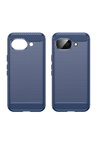 Rao Husa Carbon Silicone pentru Google Pixel 10a, carbon si TPU, albastra