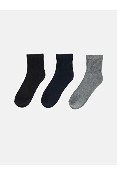 LC Waikiki Lcw Accessories Mixed Plain 3-Pack Men's Socks with Nevavm Difference