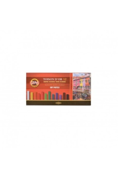 Koh-i Noor Creta Patrata Pastel Uscata, Soft, 12 Culori