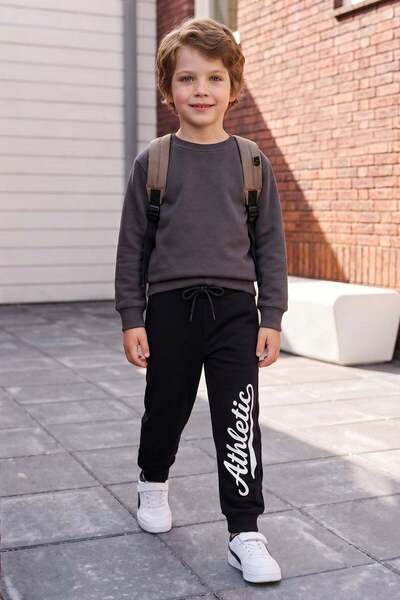 Fulla Moda 3 İì‡Plik Athletic Summer Printed Boys' Sweatpants