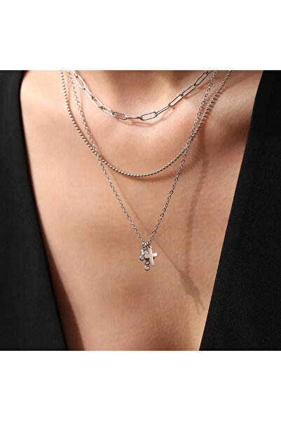 Peach Jewelry Σταυρός με Κρύσταλλα, Διπλός με Ματ Φινίρισμα και Ζιργκόν, από ...