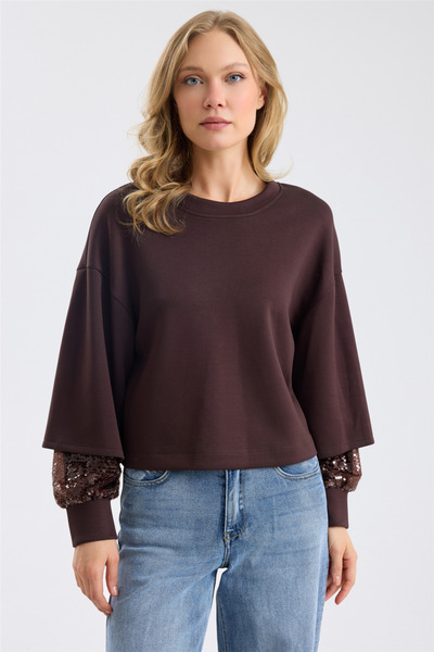 HomeStore Sequined Neoprene Sweatshirt
