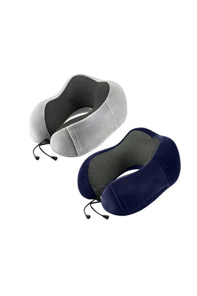 Generic Brand Set 2 perne U, spumă cu memorie, suport cervical, pentru călătorii