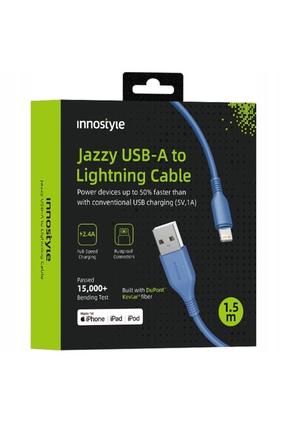Innostyle Cablu USB Lightning MFi de încărcare rapidă pentru iPhone Kevlar 2M