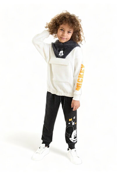 Çimpa Φόρμα βαμβακερή για αγόρι Cimpa Disney Mickey Mouse με κουκούλα fleece ...