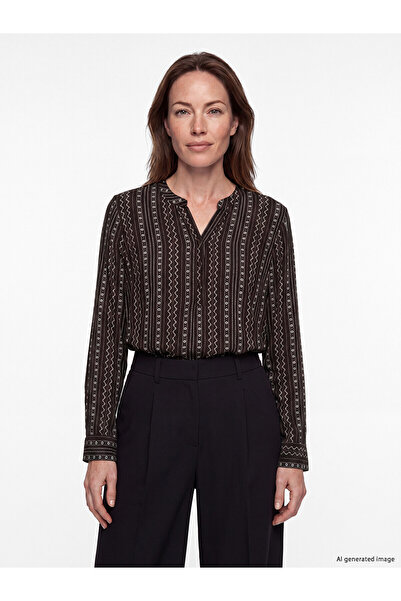 LC Waikiki Alita City Lcw with a Difference Grace Brown Viscose Patterned Col...