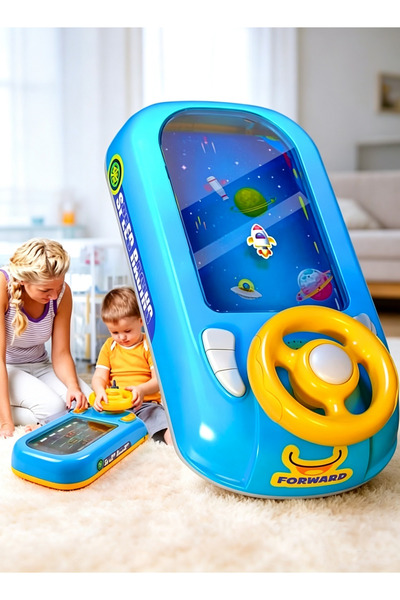 GGEROU Spaceship Adventure Steering Wheel Toy – Interactive Driving Simulatio...