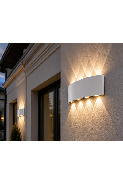 luminisled Aplică LED de exterior - Light Wave 8W Alb, iluminare 80W