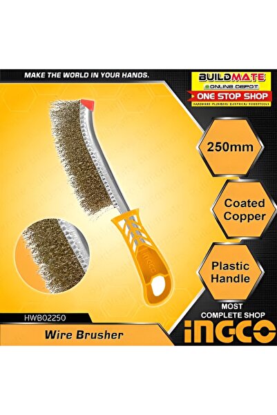 Ingco Igno HWB02250 Wire Brush with Plastic Handle, Multicolor