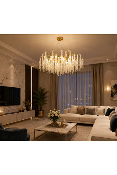 luminisled Candelabru Golden Cascade - 80cm 12xe14