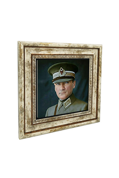 Sadrazam Ataturk Printed Natural Stone Painting 25X25 Krt-102